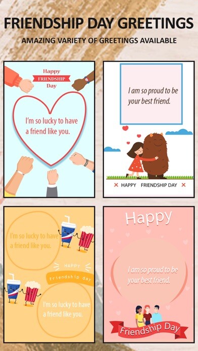 Emulate iPhone app Friendship Day Cards & Wishes using MyAndroid