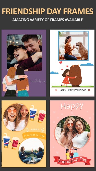 Emulate iPhone app Friendship Day Photo Frames Ap using MyAndroid