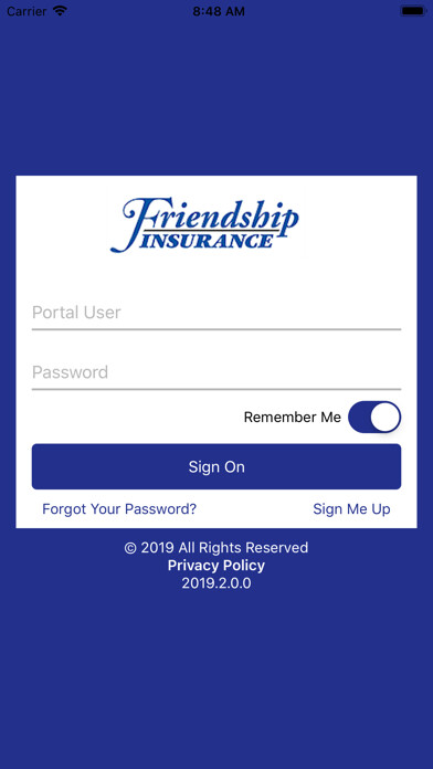 Emulate iPhone app Friendship Insurance Online using MyAndroid Emulate iPhone app Friendship Insurance Online using MyAndroid