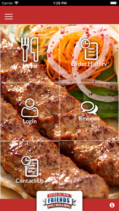 Emulate iPhone app Friends Kebab Abingdon using MyAndroid Emulate iPhone app Friends Kebab Abingdon using MyAndroid