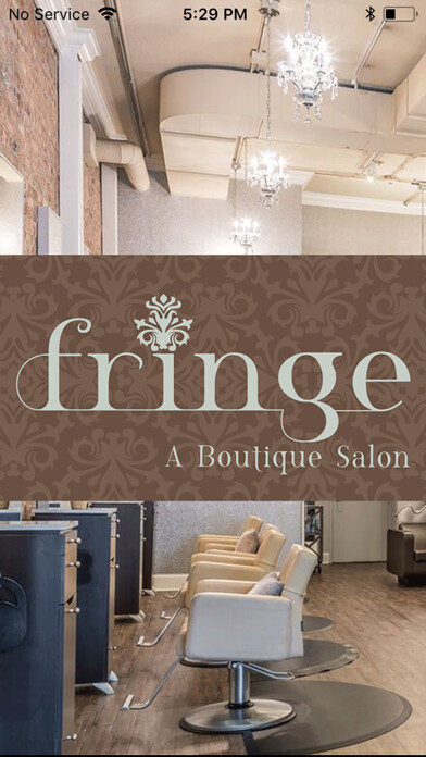 Emulate iPhone app Fringe, A Boutique Salon & Spa using MyAndroid