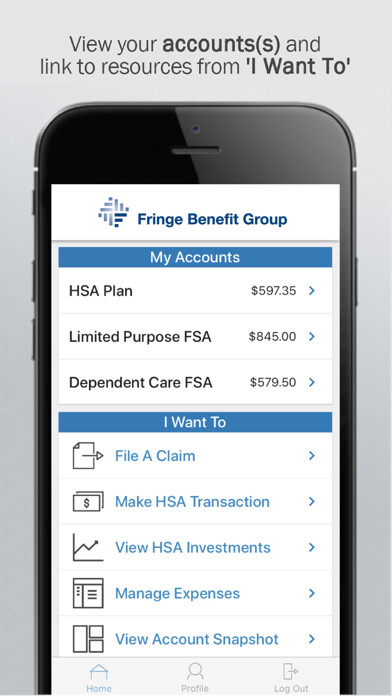 Emulate iPhone app Fringe Benefit Group – HRA/FSA using MyAndroid
