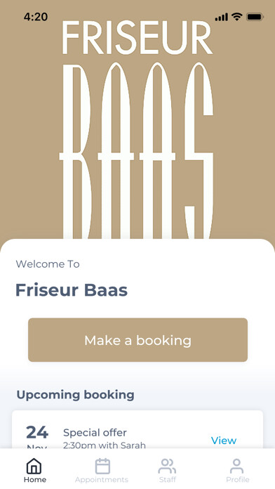 Emulate iPhone app Friseur Baas using MyAndroid Emulate iPhone app Friseur Baas using MyAndroid