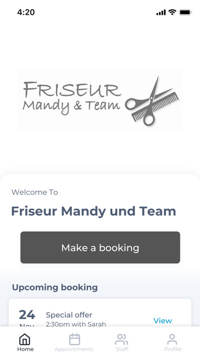 Emulate iPhone app Friseur Mandy und Team using MyAndroid Emulate iPhone app Friseur Mandy und Team using MyAndroid