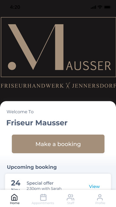 Emulate iPhone app Friseur Mausser using MyAndroid Emulate iPhone app Friseur Mausser using MyAndroid