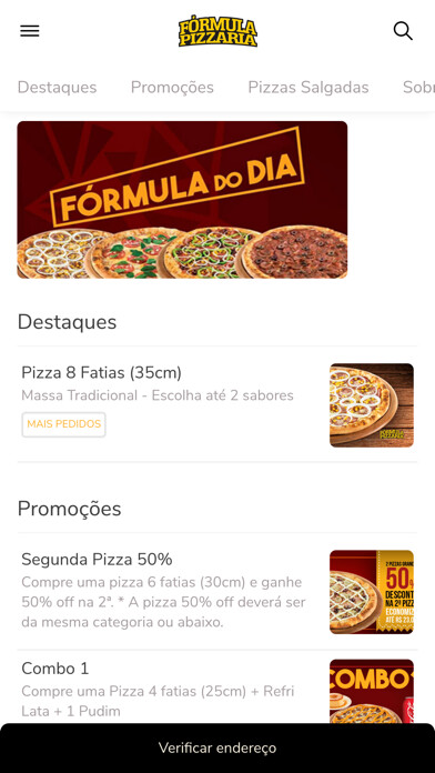 Emulate iPhone app Fórmula Pizzaria Delivery using MyAndroid Emulate iPhone app Fórmula Pizzaria Delivery using MyAndroid