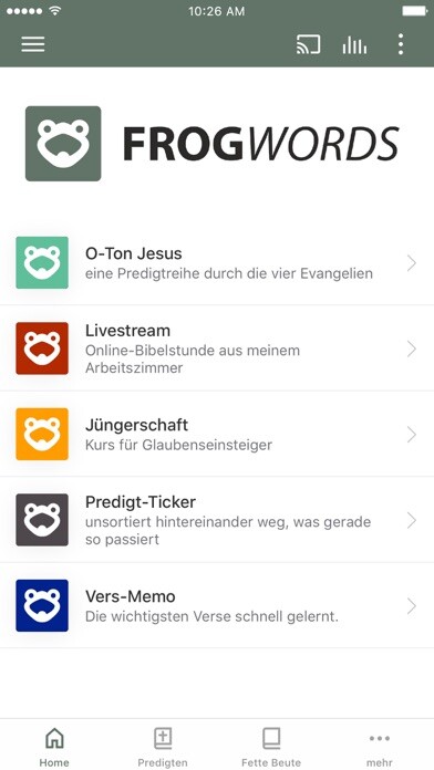 Emulate iPhone app Frogwords (Predigt-Input) using MyAndroid Emulate iPhone app Frogwords (Predigt-Input) using MyAndroid