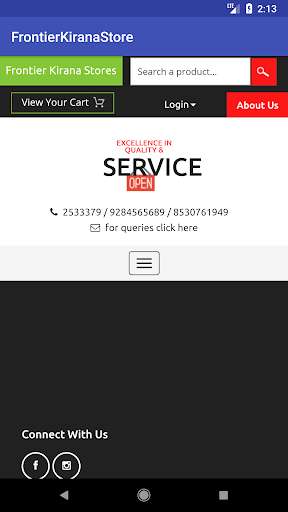 Run android online APK Frontier Kirana Store from MyAndroid or emulate Frontier Kirana Store using MyAndroid