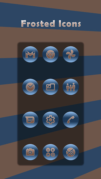 Run android online APK Frosted Bronze On Blue Icons from MyAndroid or emulate Frosted Bronze On Blue Icons using MyAndroid