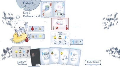 Emulate iPhone app Frost - Survival card game using MyAndroid
