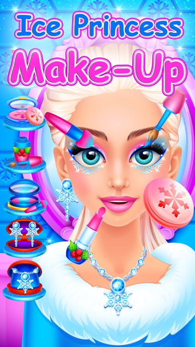 Emulate iPhone app Frosty Christmas Beauty Salon - Makeover Spa Games using MyAndroid