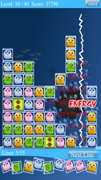 Emulate iPhone app Frozen Penguins using MyAndroid
