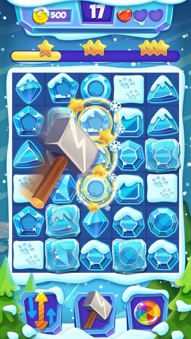 Emulate iPhone app Frozen Winter Crush Match - Fun Puzzle Game using MyAndroid
