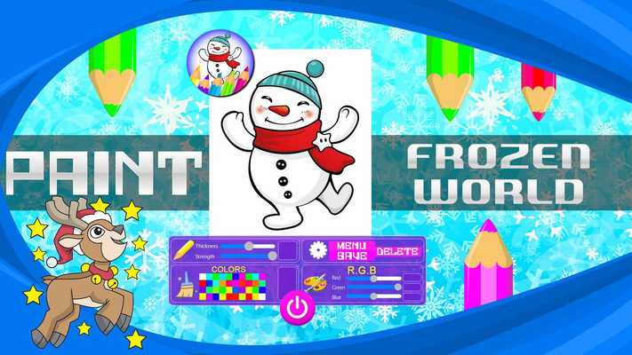 Emulate Android APK Frozen World Book to Paint