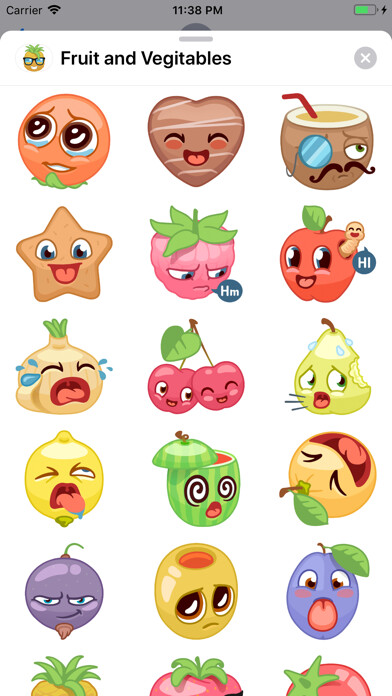 Emulate iPhone app Fruit and Vegetables Stickers using MyAndroid Emulate iPhone app Fruit and Vegetables Stickers using MyAndroid