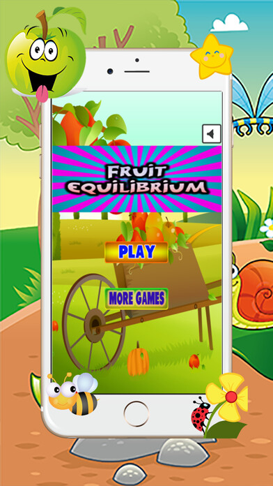 Emulate iPhone app Fruit Brick Stack Equilibrium Game - The Diversion Of Physics Education using MyAndroid