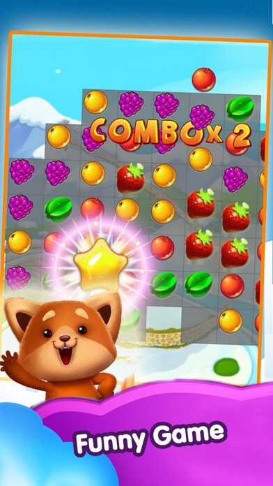 Emulate iPhone app Fruit Candy Pluzze Match 3 using MyAndroid