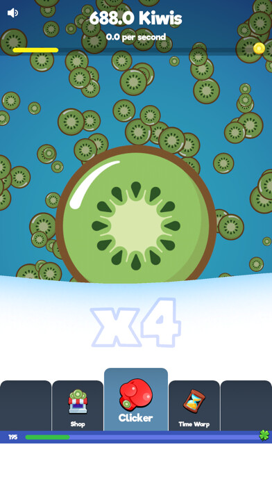 Emulate iPhone app Fruit Clicker Kiwi Ver using MyAndroid