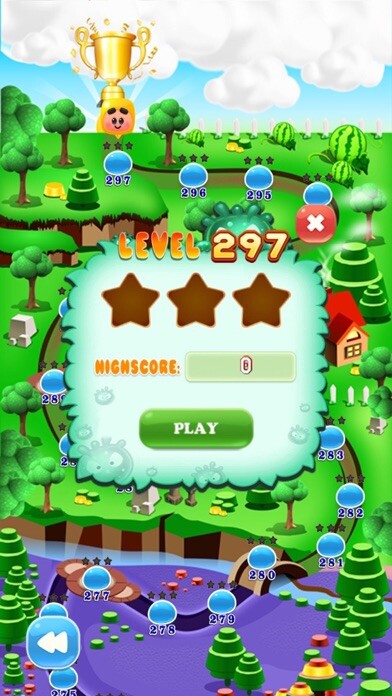 Emulate iPhone app Fruit Garden Smasher -Swipe Drawpipe Bump Puzzle using MyAndroid