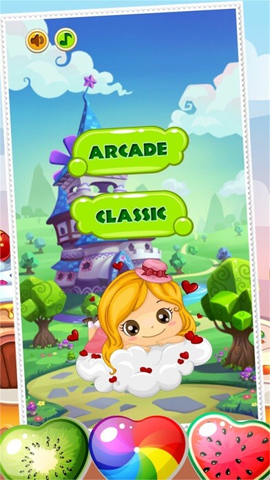 Emulate iPhone app Fruit Heart Sweet Charm Heroes 3 Match Valentine Day using MyAndroid