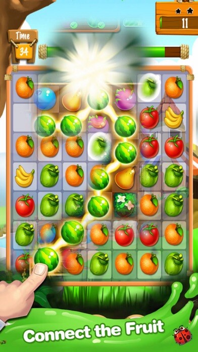 Emulate iPhone app Fruit Kiti Hero Pop Game Free using MyAndroid