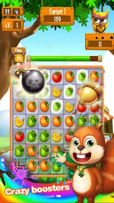 Emulate iPhone app Fruit Link Burst: Crush Pop Game using MyAndroid