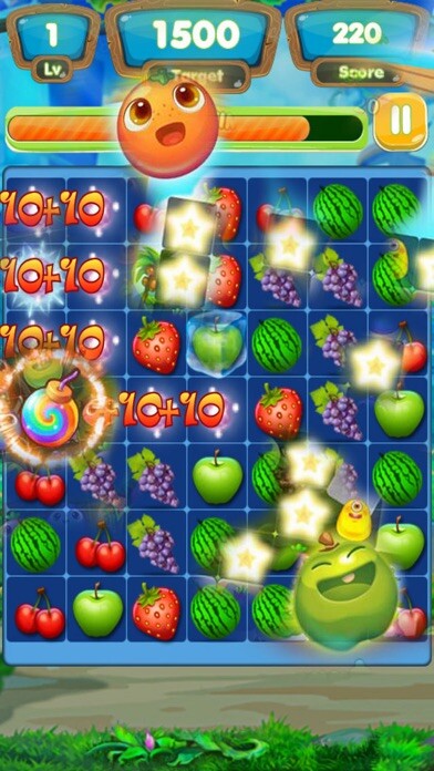Emulate iPhone app Fruit Match-3: Farm Line using MyAndroid