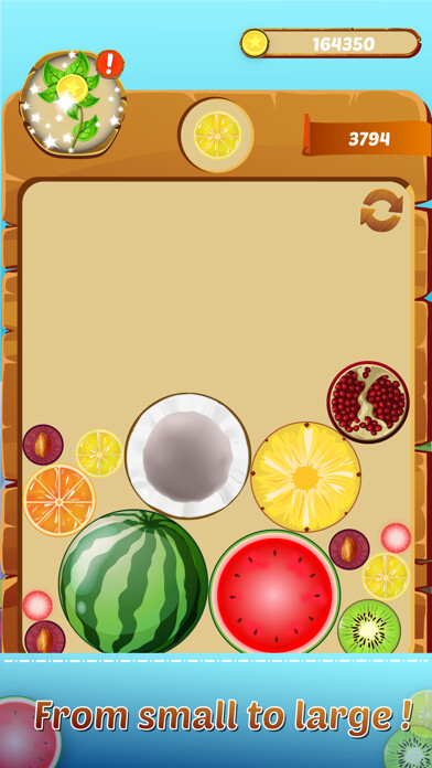 Emulate iPhone app Fruit Merge - A Fun Drop Game using MyAndroid Emulate iPhone app Fruit Merge - A Fun Drop Game using MyAndroid