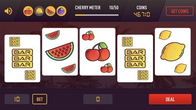 Emulate iPhone app Fruit Poker Video Poker using MyAndroid