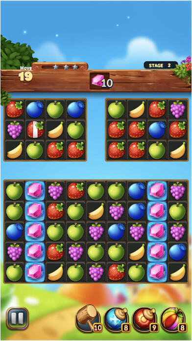 Emulate iPhone app Fruits Fever - Match3 using MyAndroid