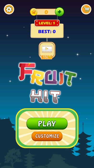 Emulate iPhone app Fruit Splash : Fruit Hit using MyAndroid