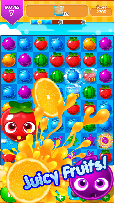 Emulate iPhone app Fruit Splash - Pop Saga using MyAndroid