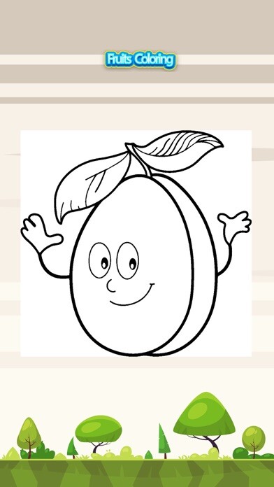 Emulate iPhone app Fruits Splash Coloring Book for Kids Painting Game using MyAndroid