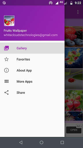 Run android online APK Fruits Wallpaper Gallery from MyAndroid or emulate Fruits Wallpaper Gallery using MyAndroid