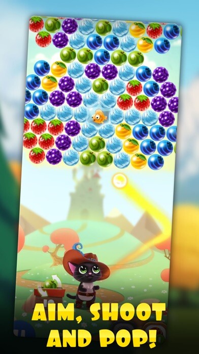Emulate iPhone app Fruity Cat Pop: bubble shooter using MyAndroid