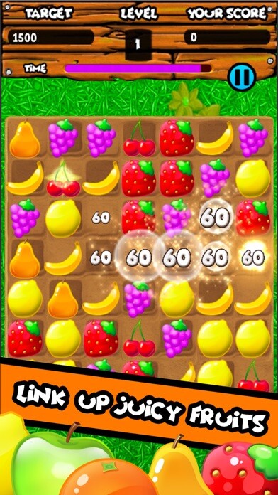 Emulate iPhone app Fruity Gardens - Fruit Linking using MyAndroid