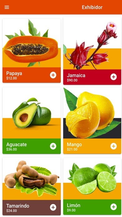 Emulate iPhone app Frutas Luna PDV using MyAndroid
