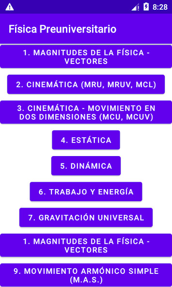 Run android online APK Fsica Preuniversitario from MyAndroid or emulate Fsica Preuniversitario using MyAndroid