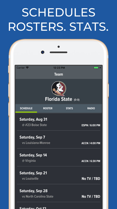 Emulate iPhone app FSU Football Schedules using MyAndroid Emulate iPhone app FSU Football Schedules using MyAndroid