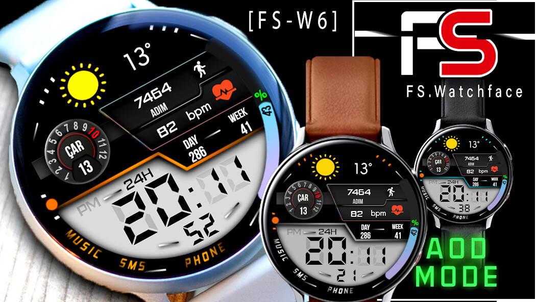 Run android online APK FSW6 Watchface by FS Design from MyAndroid or emulate FSW6 Watchface by FS Design using MyAndroid