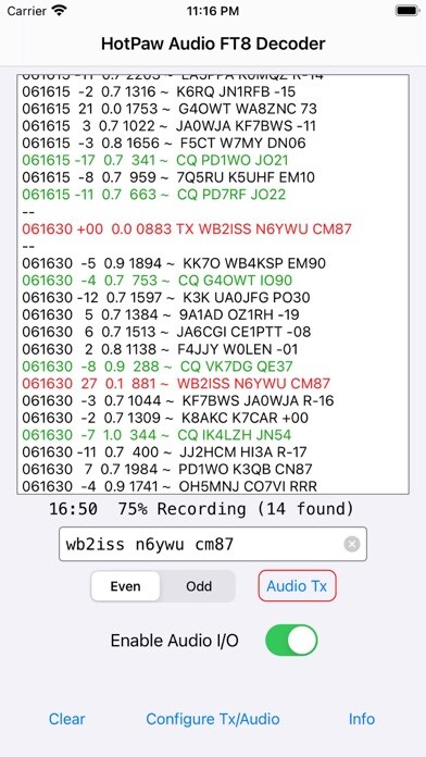 Emulate iPhone app FT8 Decoder using MyAndroid Emulate iPhone app FT8 Decoder using MyAndroid