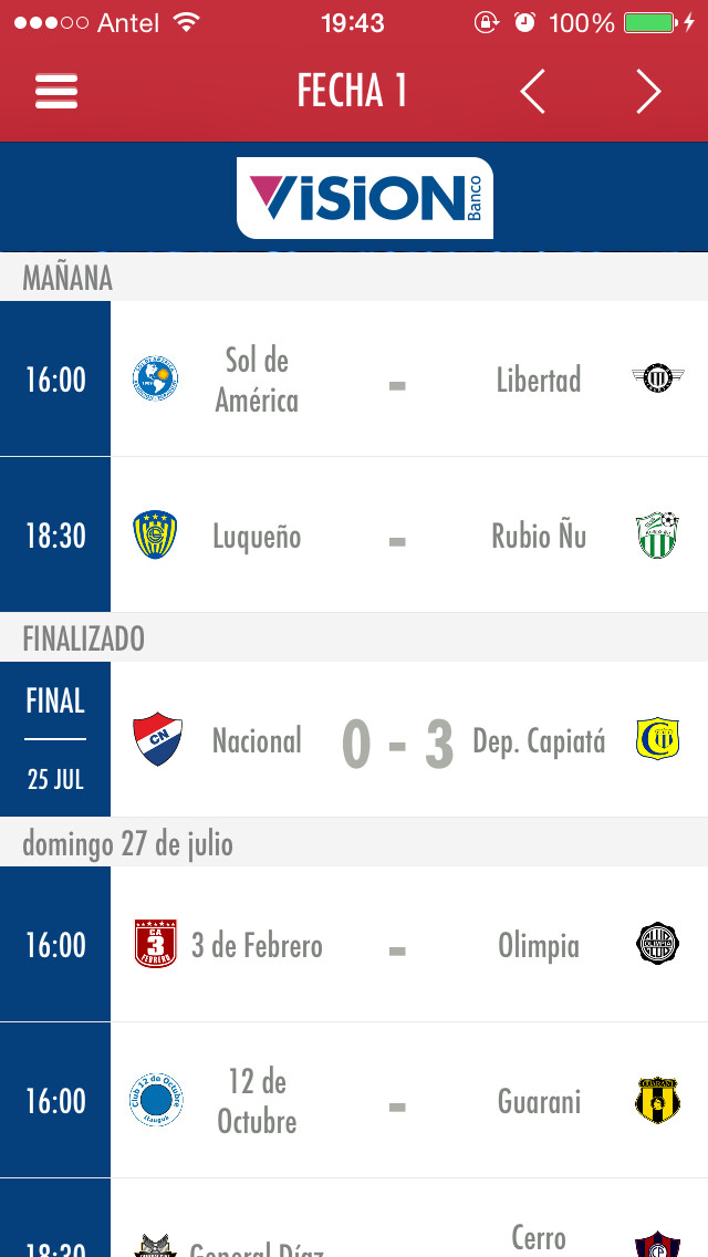 Emulate iPhone app Fútbol Paraguay using MyAndroid Emulate iPhone app Fútbol Paraguay using MyAndroid