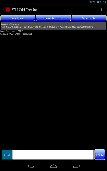 Run android online APK FTDI UART Terminal from MyAndroid or emulate FTDI UART Terminal using MyAndroid