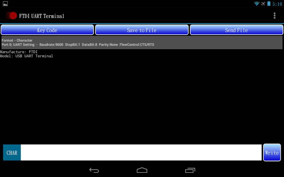 Emulate FTDI UART Terminal from MyAndroid or run FTDI UART Terminal using MyAndroid