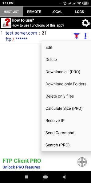 Emulate Android APK FTP Client Emulate Android APK FTP Client