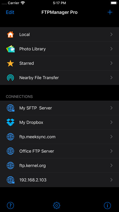 Emulate iPhone app FTPManager - FTP, SFTP client using MyAndroid Emulate iPhone app FTPManager - FTP, SFTP client using MyAndroid