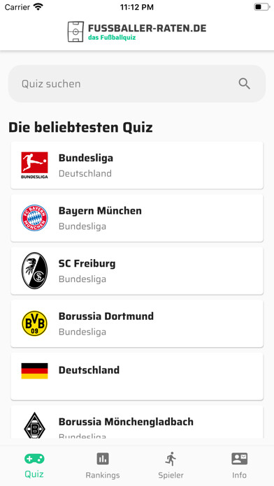 Emulate iPhone app Fußballer raten - Fußballquiz using MyAndroid Emulate iPhone app Fußballer raten - Fußballquiz using MyAndroid