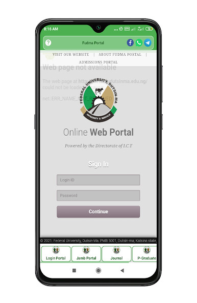 Run android online APK Fudma Portal - Federal University Dutsin-Ma from MyAndroid or emulate Fudma Portal - Federal University Dutsin-Ma using MyAndroid Run android online APK Fudma Portal - Federal University Dutsin-Ma from MyAndroid or emulate Fudma Portal - Federal University Dutsin-Ma using MyAndroid