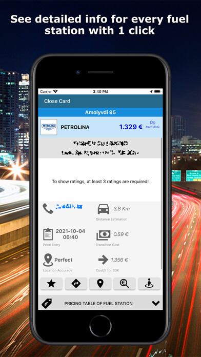 Emulate iPhone app fuelCyprus using MyAndroid