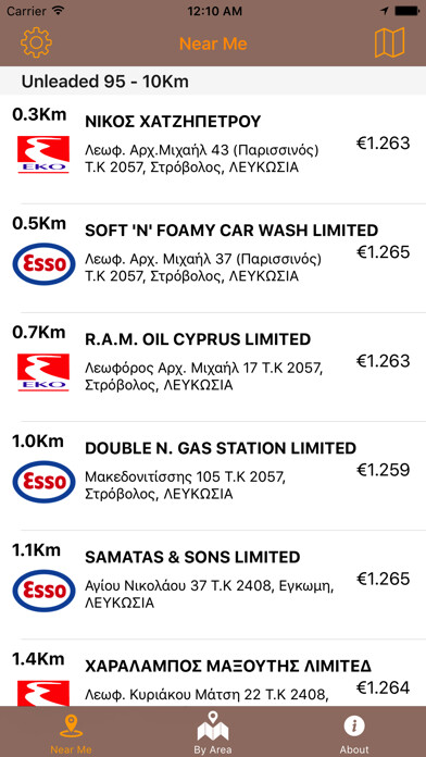 Emulate iPhone app Fuel In Cyprus using MyAndroid